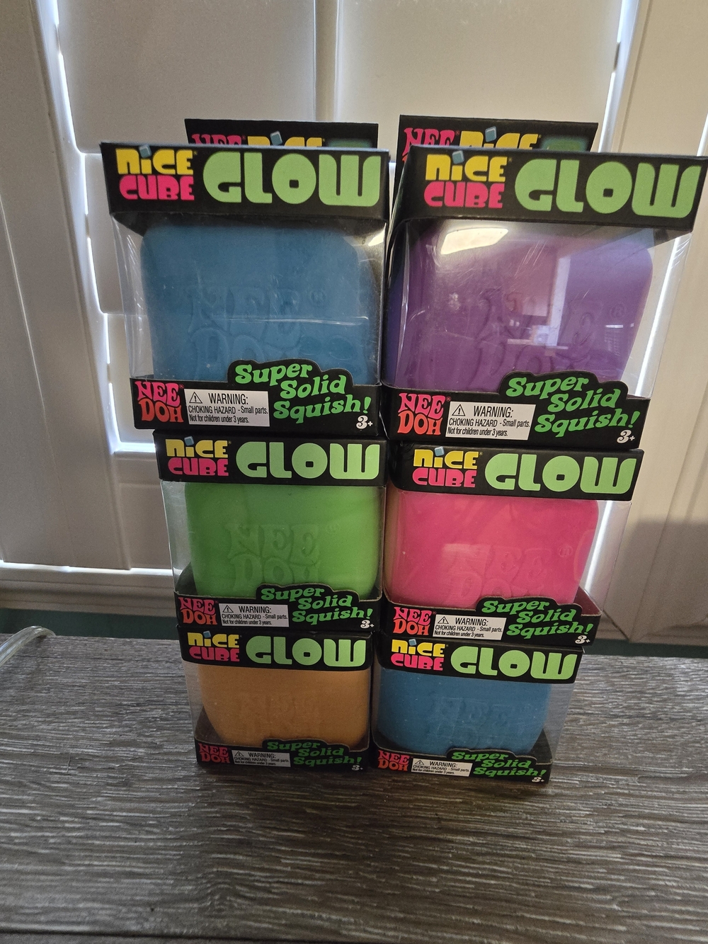 Schylling NeeDoh Nice Cube Glow Super Solid Squish.  1 - Color Choice